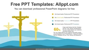 Easter Day Cross PowerPoint Diagram