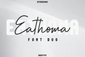 Eathoma Handwritten Font Duo