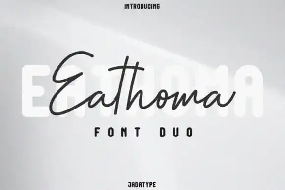 Eathoma Handwritten Font Duo