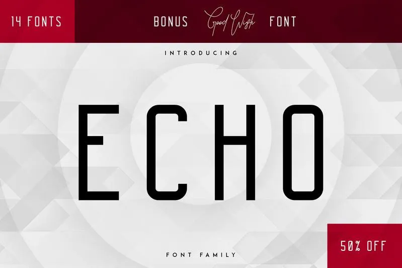 Echo 14 Font Family + Bonus