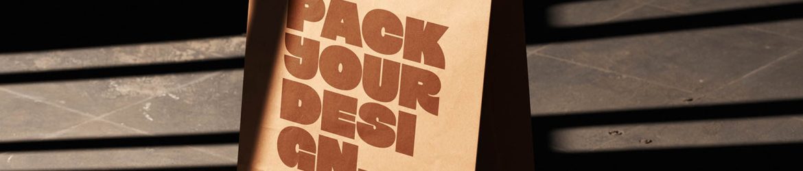 Eco-friendly paper bag mockup Eco-friendly paper bag mockup