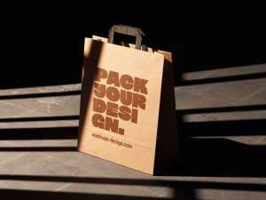 Eco-friendly paper bag mockup