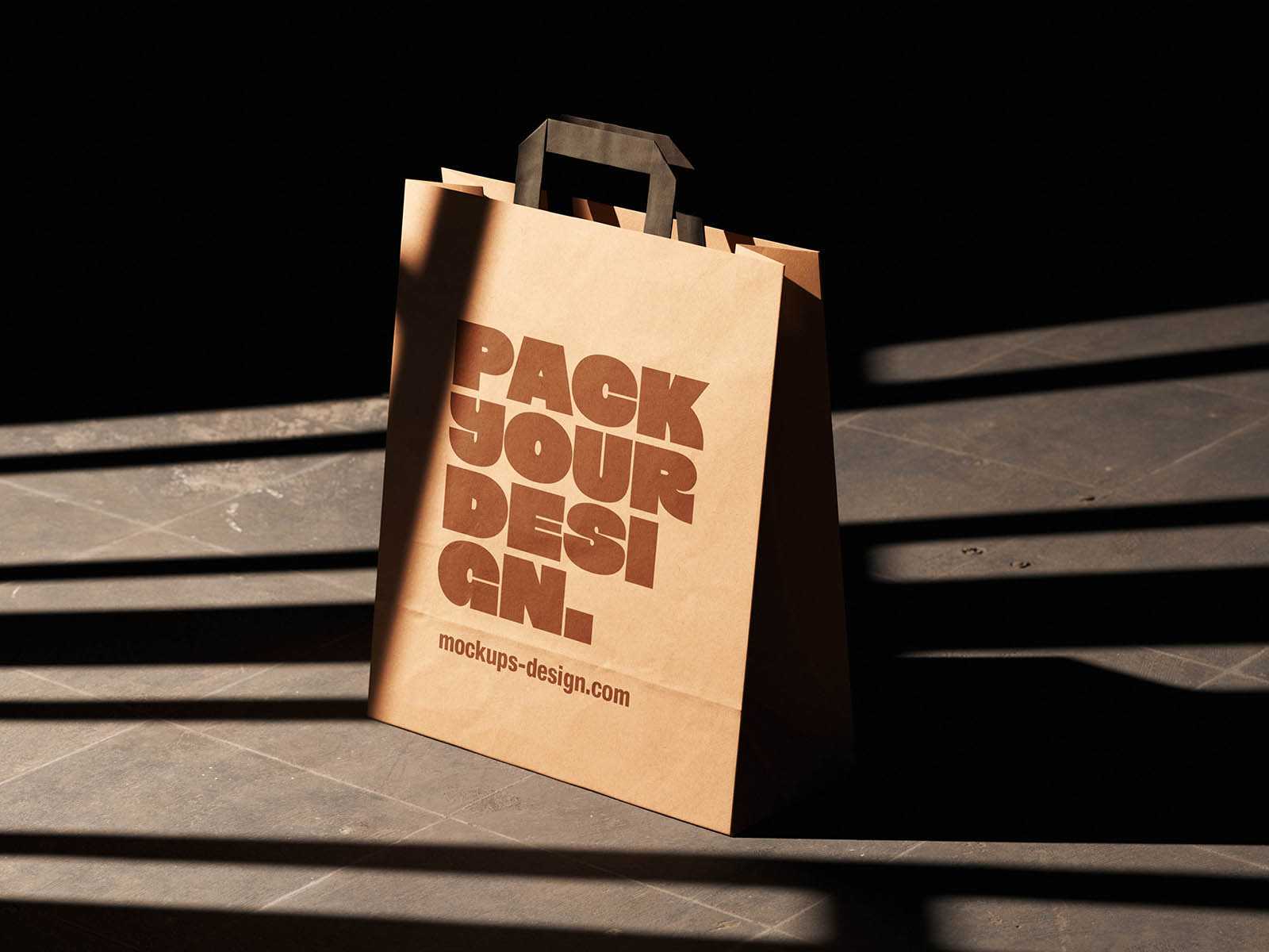 Eco-friendly paper bag mockup