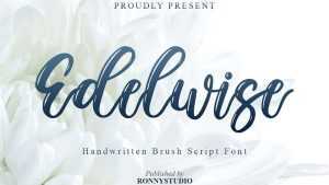 Edelwise Script Font › Fontesk