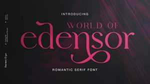 Edensor Font › Fontesk
