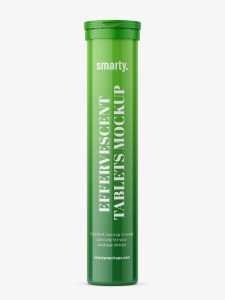 Effervescent tablets mockup