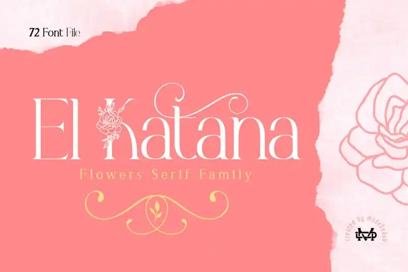 El Katana - Flowers Serif Font