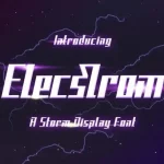 Elecstrom Display Font
