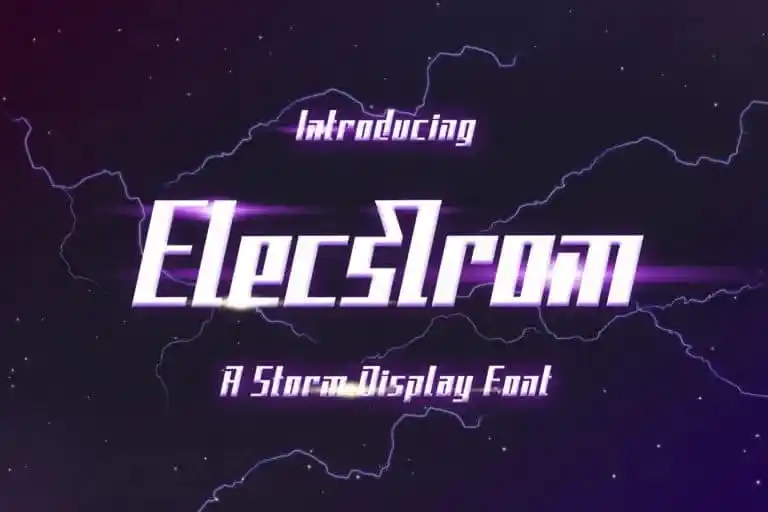 Elecstrom Display Font