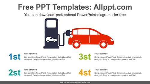 Electric vehicle change PowerPoint Diagram