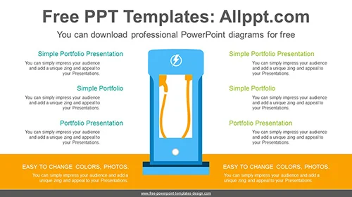 Electric Vehicle Charging Station PowerPoint Diagram