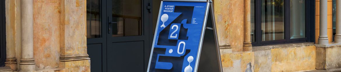 Elegant A-stand mockup