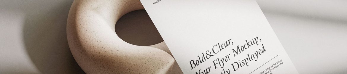 Elegant A4 flyer mockup with artistic display - Instant Download