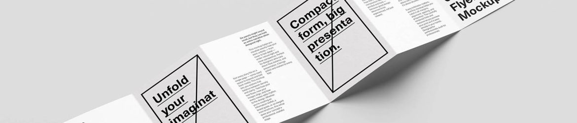 Elegant accordeon flyer mockup