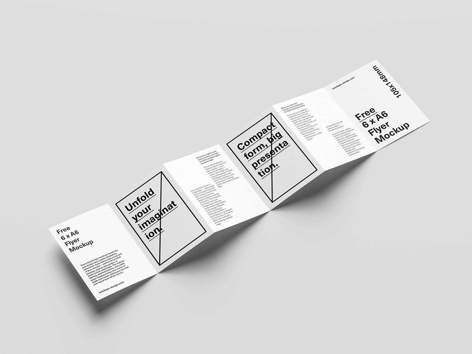 Elegant accordeon flyer mockup