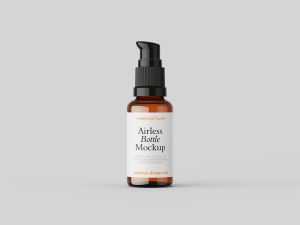 Elegant airless bottle mockup