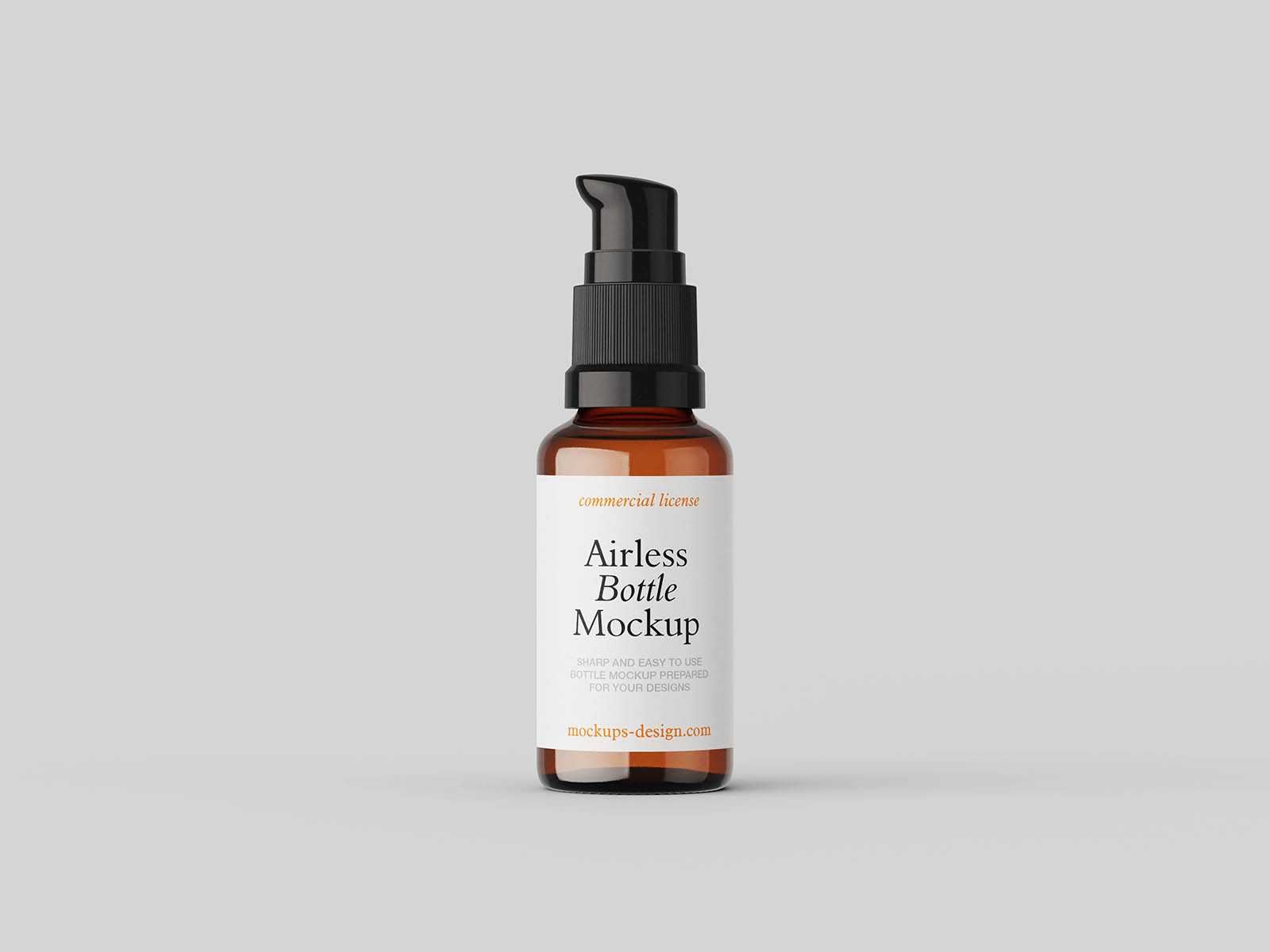 Elegant airless bottle mockup