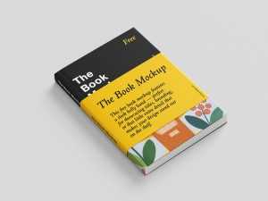 Elegant belly band book mockup