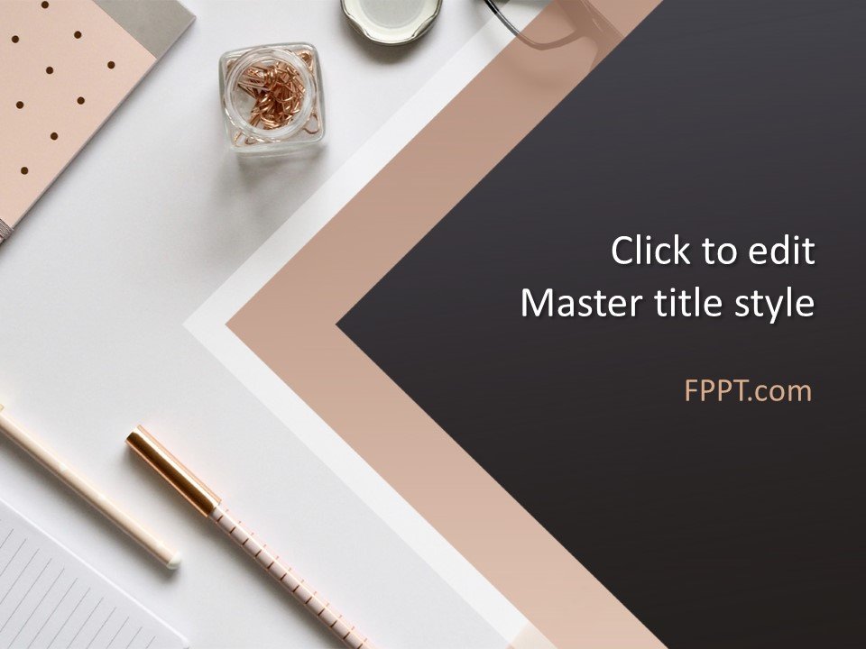 Elegant Desk PowerPoint Template