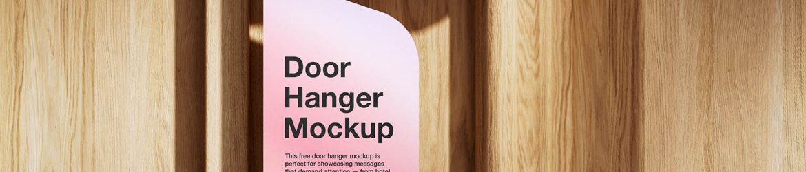Elegant door hanger mockup