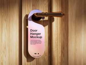 Elegant door hanger mockup