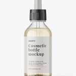 Elegant dropper bottle mockup / clear