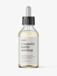 Elegant dropper bottle mockup / clear