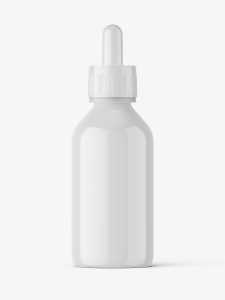 Elegant dropper bottle mockup / glossy