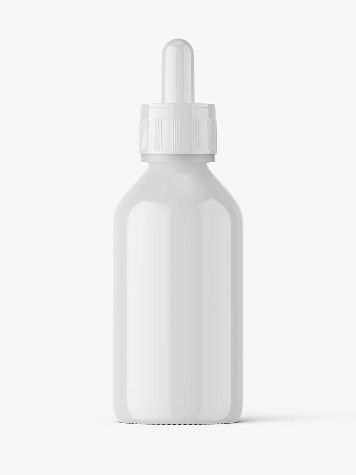 Elegant dropper bottle mockup / glossy