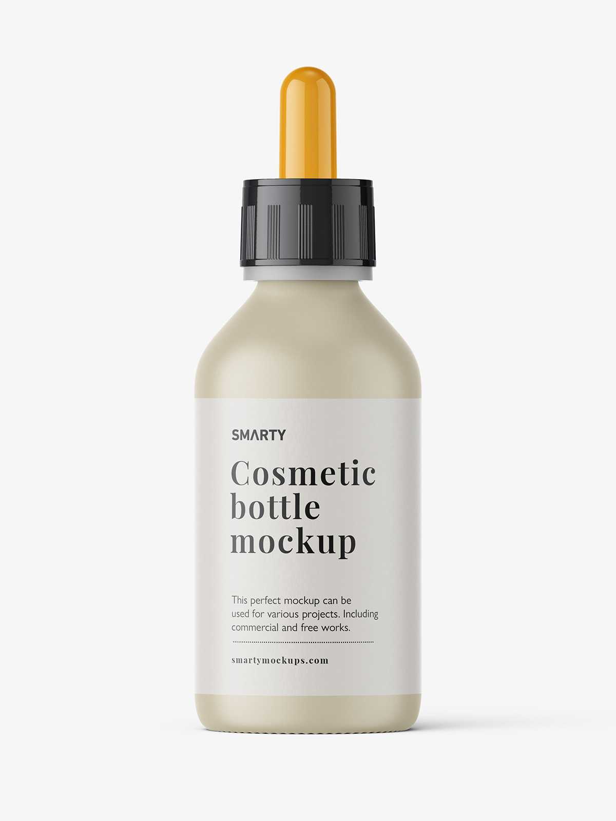 Elegant dropper bottle mockup / matt
