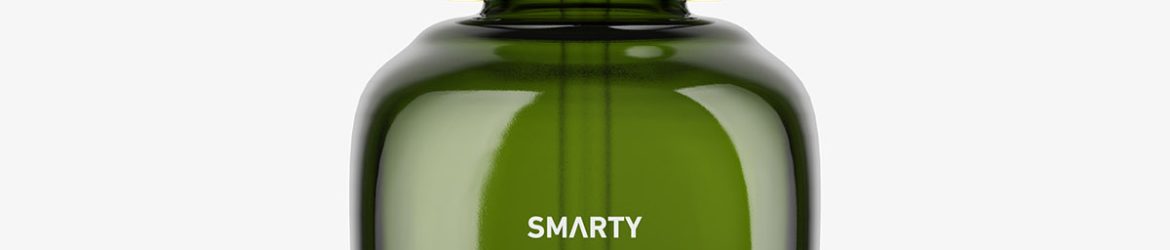 Elegant green dropper bottle mockup