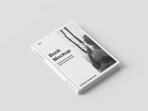 Elegant hardcover book mockup