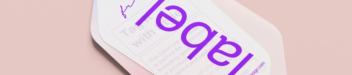 Elegant label tag mockup