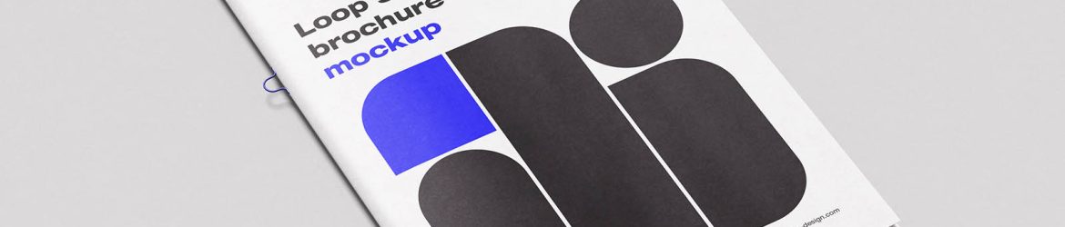 Elegant loop stitched brochure mockup