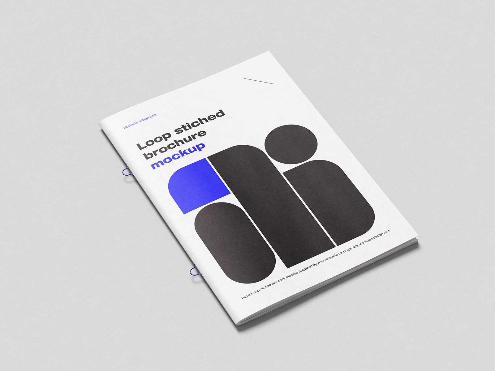 Elegant loop stitched brochure mockup