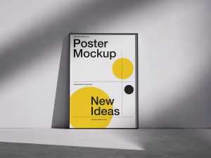 Elegant poster mockup on the floor - Instant Download