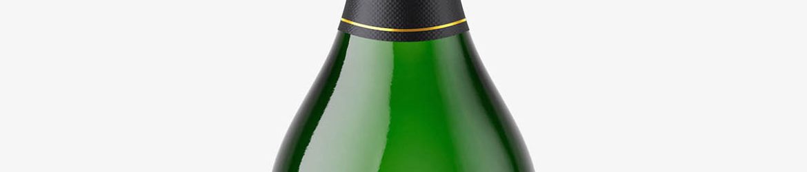 Elegant prosecco bottle mockup