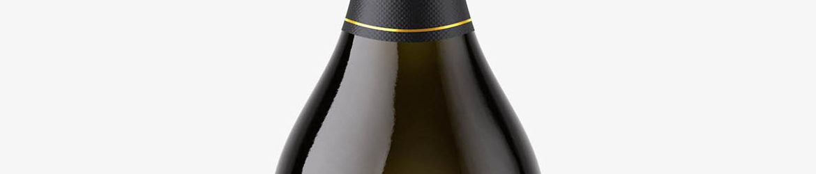 Elegant prosecco bottle mockup