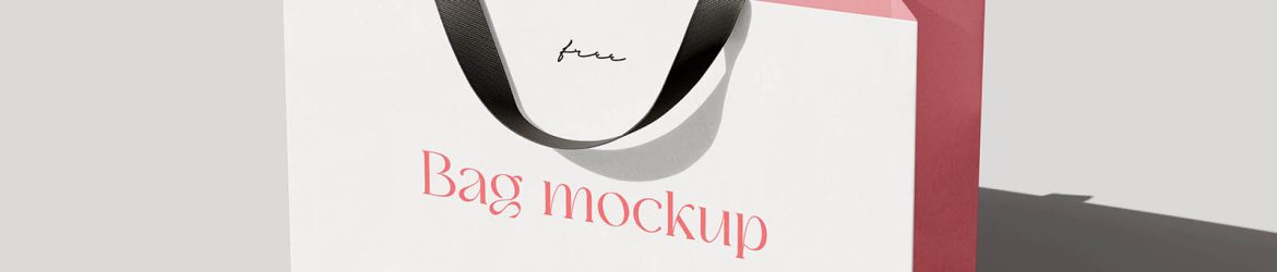 Elegant shopping bag mockup