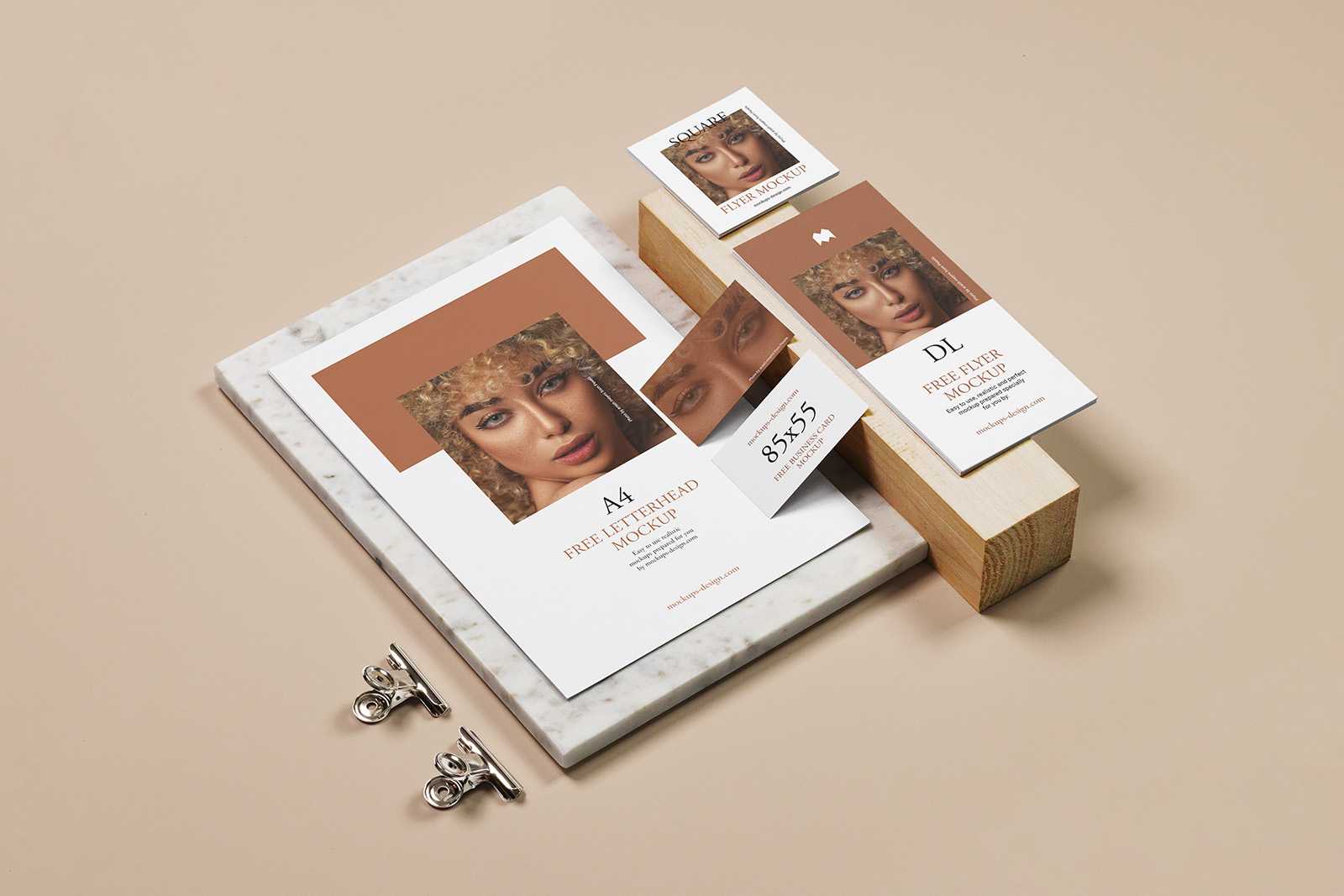 Elegant stationery mockup