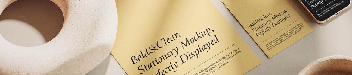 Elegant stationery mockup set