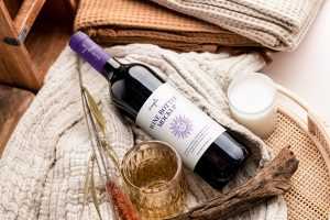 Elegant wine bottle mockup