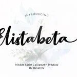 Elistabeta Script Font - Fonte Grátis Elistabeta Script Font