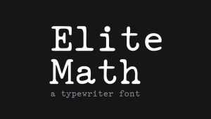 Elite Math Font › Fontesk