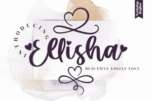 Ellisha Calligraphy Font