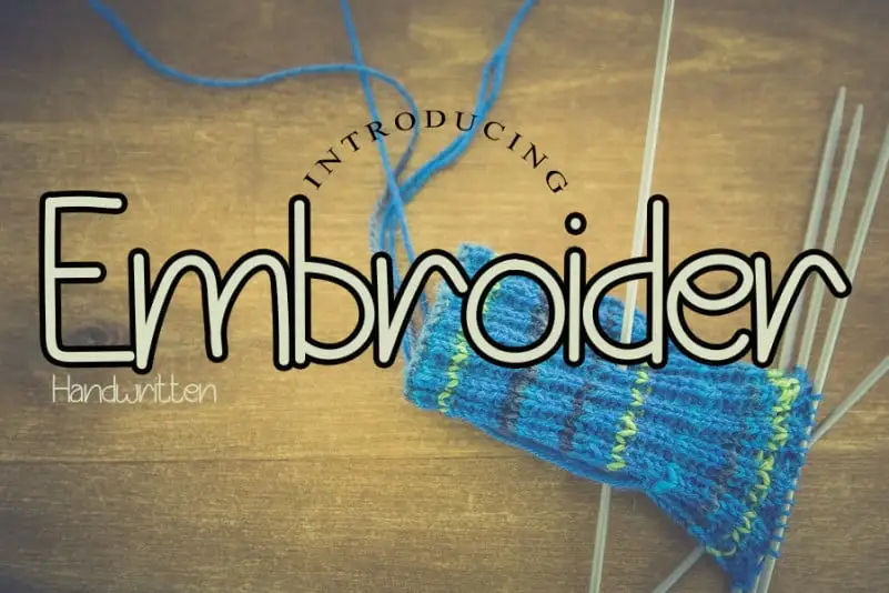 Embroiderr Display Font