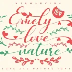 Emely love nature Calligraphy Font