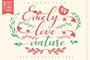 Emely love nature Calligraphy Font