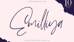 Emilliya Script Font › Fontesk