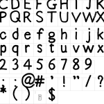 Emma Sophia Font - Fonte Grátis Mapa de caracteres da fonte Emma Sophia Font